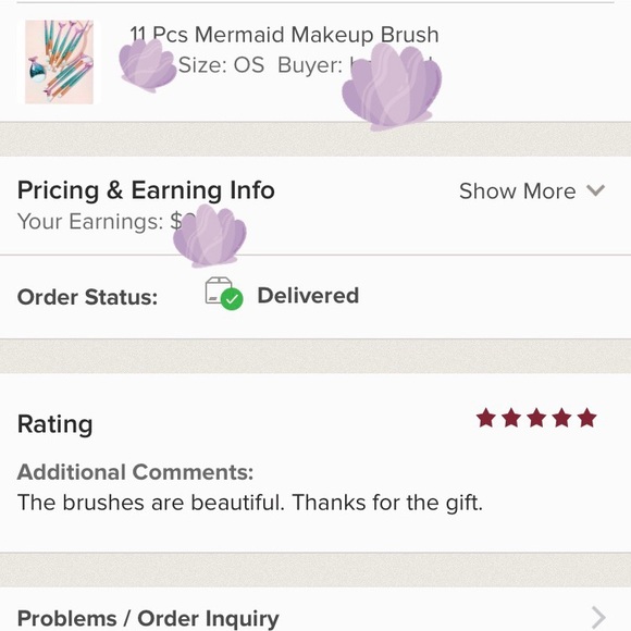 11 Pcs Mermaid Makeup Brush - Picture 4 of 4